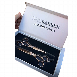 סט מספריים דילול וגזירה 6 אינץ' ORsBarber BY BarberPRO