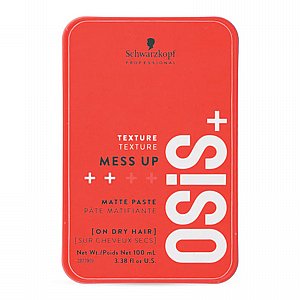 קרם חימר לשיער Schwarzkopf OSiS+ Mess Up למראה מט ואחיזה חזקה 100 מ"ל קרם חימר לשיער Schwarzkopf OSiS+ Mess Up למראה מט ואחיזה חזקה 100 מ"ל