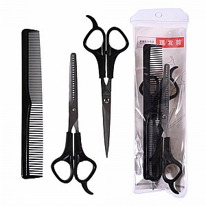 סט מספריים דילול וגזירה 6 אינץ BarberPRO עם מסרק סט מספריים דילול וגזירה 6 אינץ BarberPRO עם מסרק