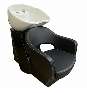 כיור חפיפה "מילאנו" BarberPRO BP0912 - ריפוד שחור / כיור לבן כיור חפיפה "מילאנו" BarberPRO BP0912 - ריפוד שחור / כיור לבן