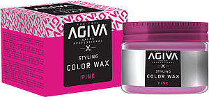 ווקס צובע זמני בצבע ורוד Agiva Hair Styling Color Wax Pink 120ml ווקס צובע זמני בצבע ורוד Agiva Hair Styling Color Wax Pink 120ml