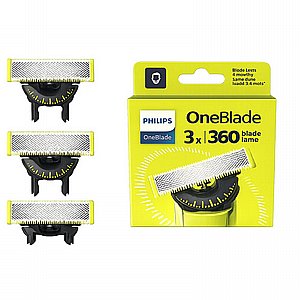 סט 3 סכינים חלופיים Philips OneBlade QP430/50 לגילוח ועיצוב מדויק סט 3 סכינים חלופיים Philips OneBlade QP430/50 לגילוח ועיצוב מדויק
