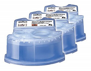 סט שלישיה נוזל שטיפה למכונת גילוח בראון BRAUN CCR3 סט שלישיה נוזל שטיפה למכונת גילוח בראון BRAUN CCR3