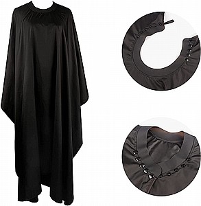 חלוק למסתפר עם סגירת סיליקון צבע שחור BarberPRO BP3665 חלוק למסתפר עם סגירת סיליקון צבע שחור BarberPRO BP3665