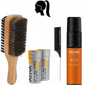 דיל לקוקו מתוח: ספריי מקשיח Agiva + סטיק ווקס Agiva + מברשת משולבת מסרק דיל לקוקו מתוח: ספריי מקשיח Agiva + סטיק ווקס Agiva + מברשת משולבת מסרק