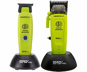 סט מכונות תספורת MRD PRO SmartBrain Green DUO אם אר די סט מכונות תספורת MRD PRO SmartBrain Green DUO אם אר די