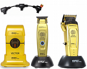 סט מכונות תספורת וגילוח מקצועיות MRD PRO SmartBrain Triple - זהב סט מכונות תספורת וגילוח מקצועיות MRD PRO SmartBrain Triple - זהב