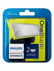 שני סכינים למכונת גילוח וואן בלייד Philips OneBlade QP220 פיליפס שני סכינים למכונת גילוח וואן בלייד Philips OneBlade QP220 פיליפס